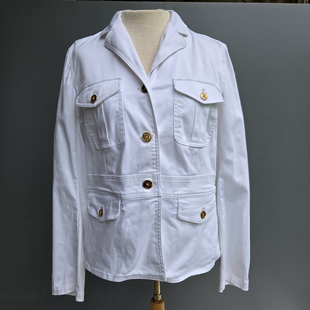 Chaps White Utility Jacket Size-L